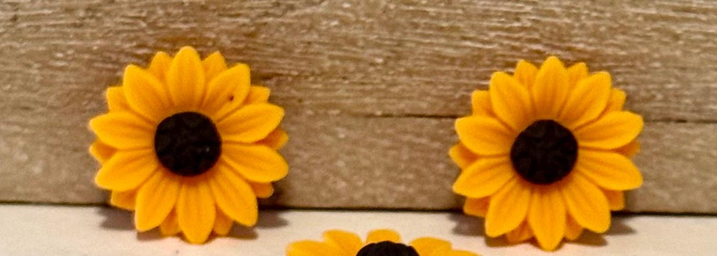 Colorful Sunflower Magnets : set of 3