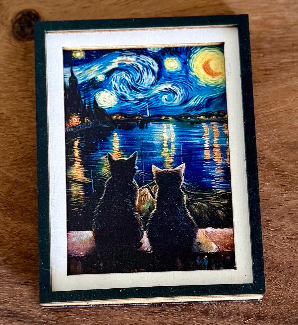 Decorative cat art magnets
