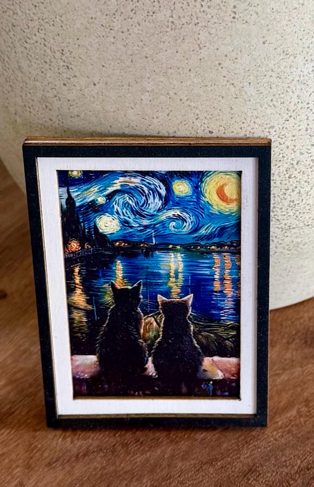 Decorative cat art magnets