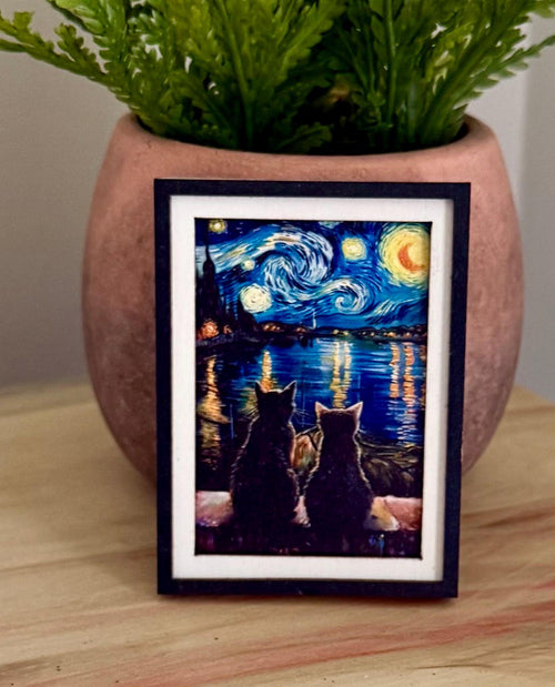 Decorative cat art magnets