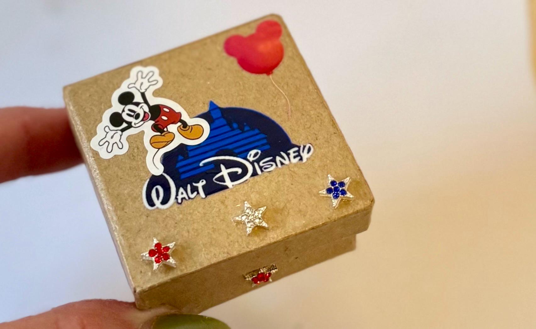 Miniature Mickey Mouse Disney Gift boxes with miniature throw pillows