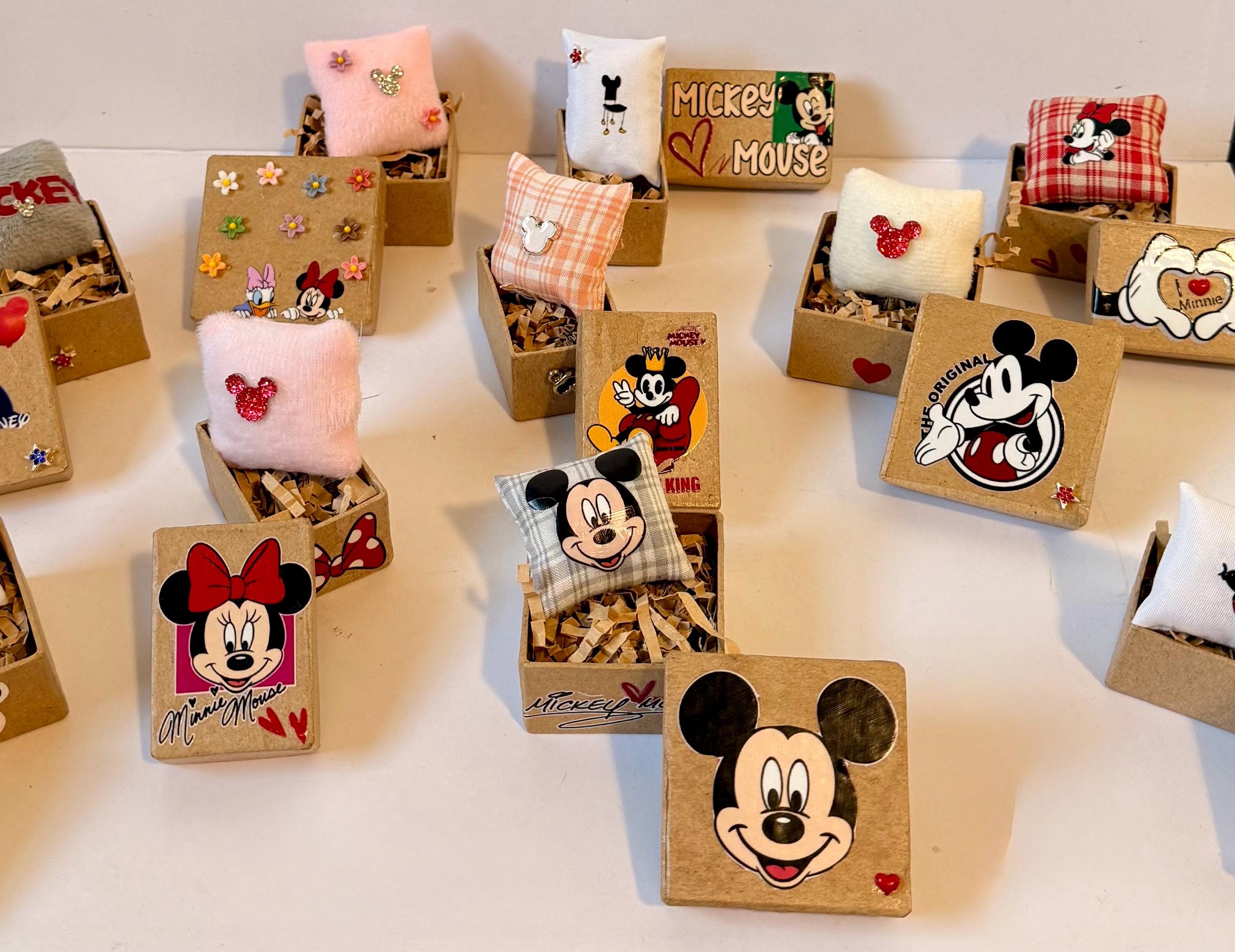 Miniature Mickey Mouse Disney Gift boxes with miniature throw pillows