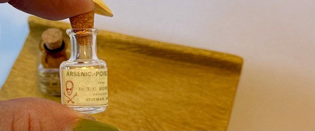 Miniature Apothecary designed Glass Jars with cork