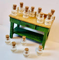 Miniature dollhouse spice jars-Vintage style