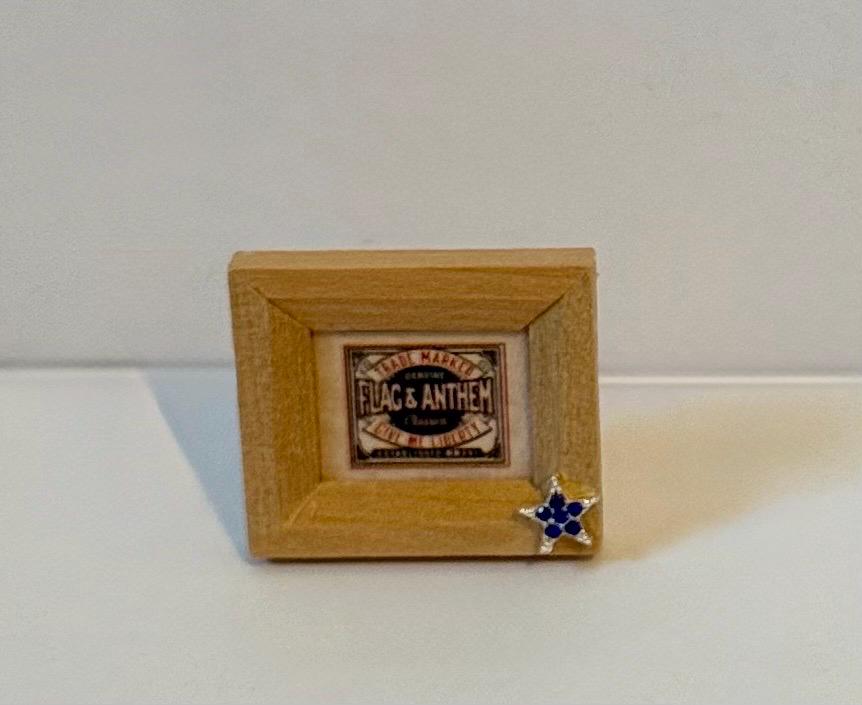miniature framed  art- Americana theme