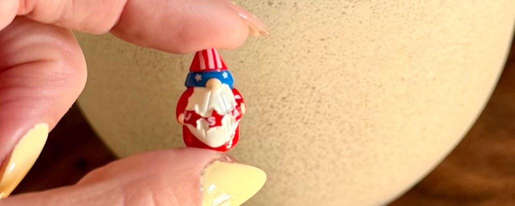 Miniature patriotic U.S.A Gnome figurines