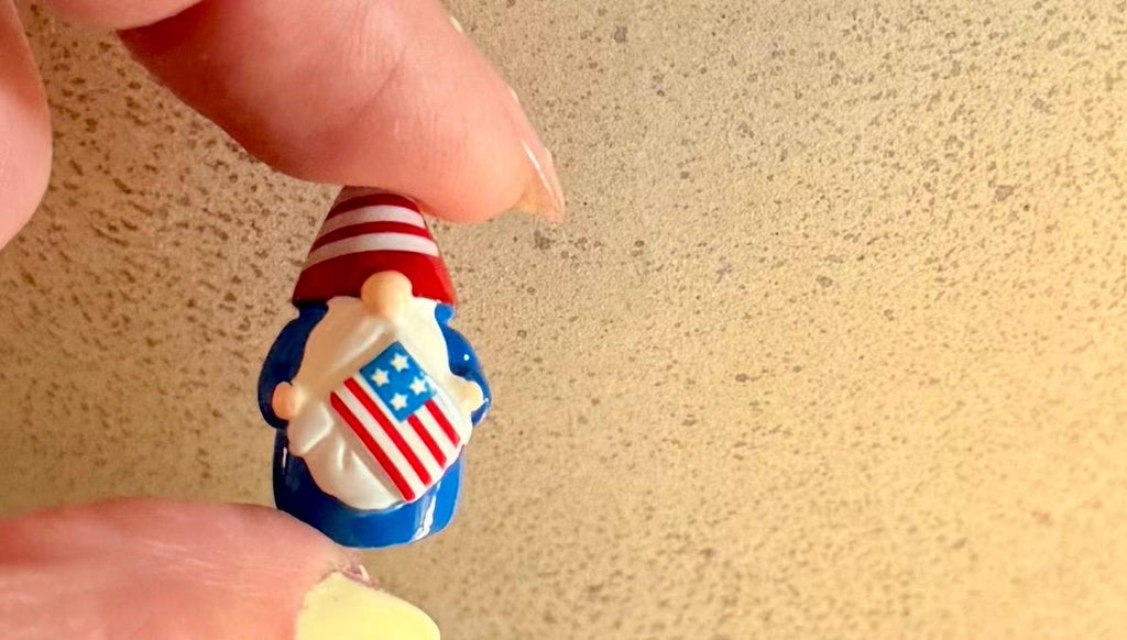Miniature patriotic U.S.A Gnome figurines