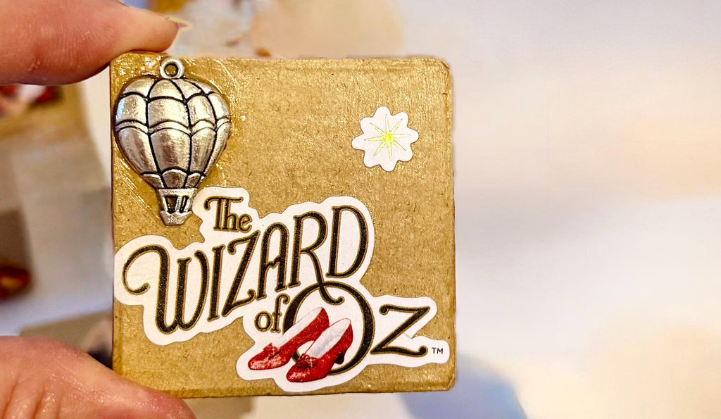 Miniature vintage  Wizard of Oz  gift boxes with miniature Ruby Slippers
