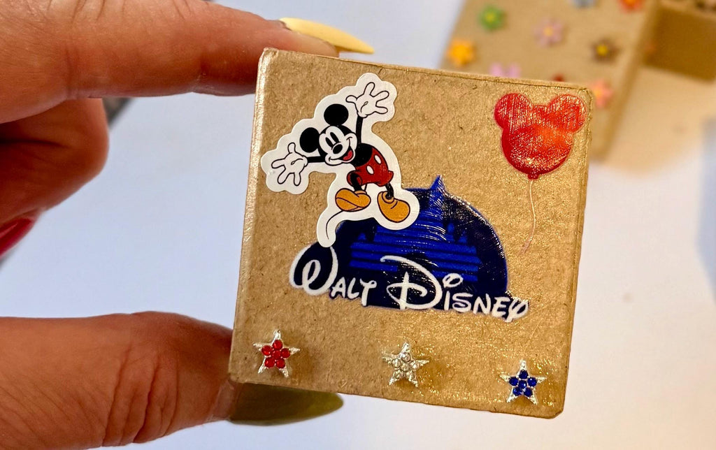 Miniature Mickey Mouse Disney Gift boxes with miniature throw pillows