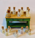 Miniature Apothecary designed Glass Jars with cork
