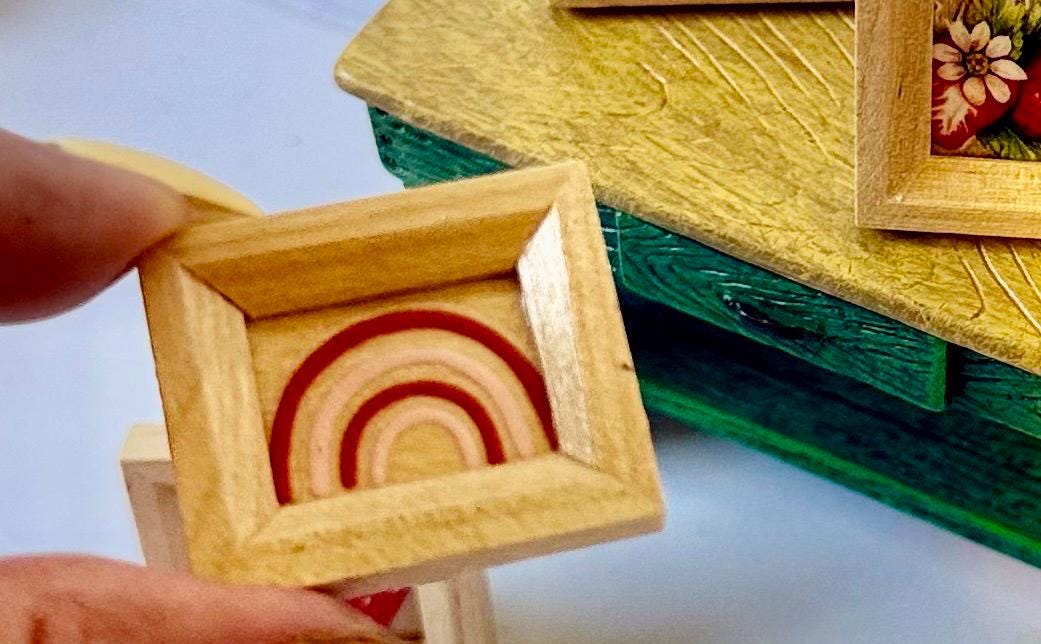 Miniature Strawberry and rainbow designed Picture frames