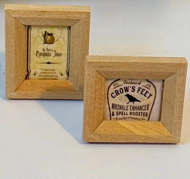 miniature framed apothecary art-1:12 dollhouse scale
