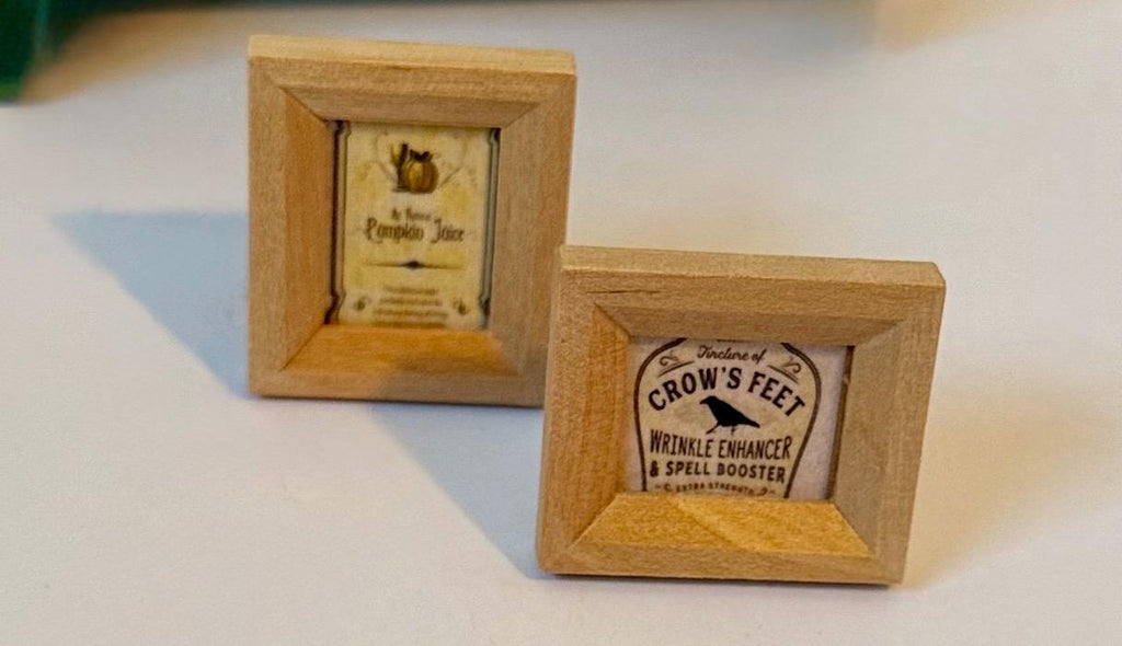 miniature framed apothecary art-1:12 dollhouse scale