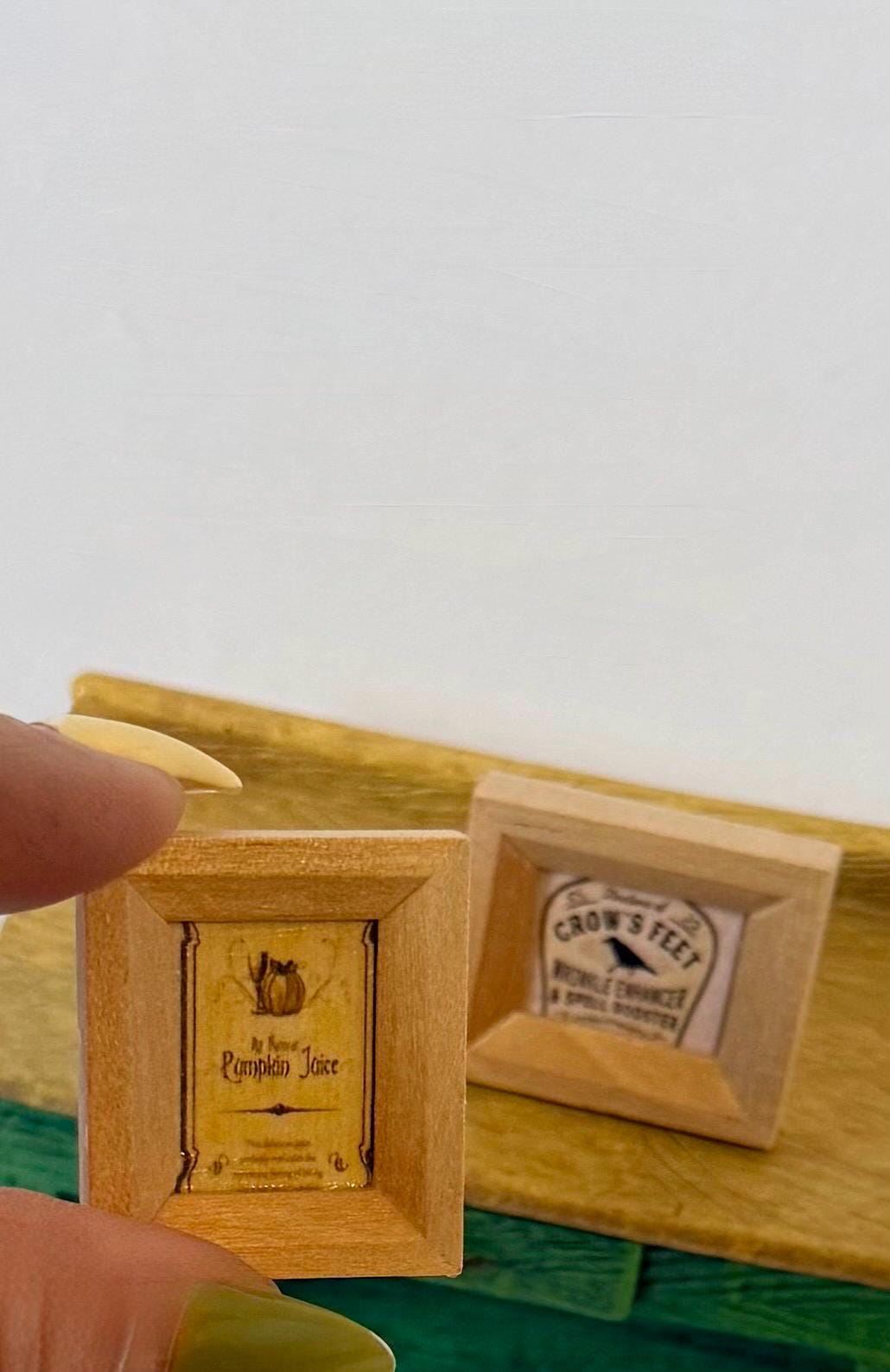 miniature framed apothecary art-1:12 dollhouse scale