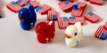 Miniature Patriotic America Ducks with stars