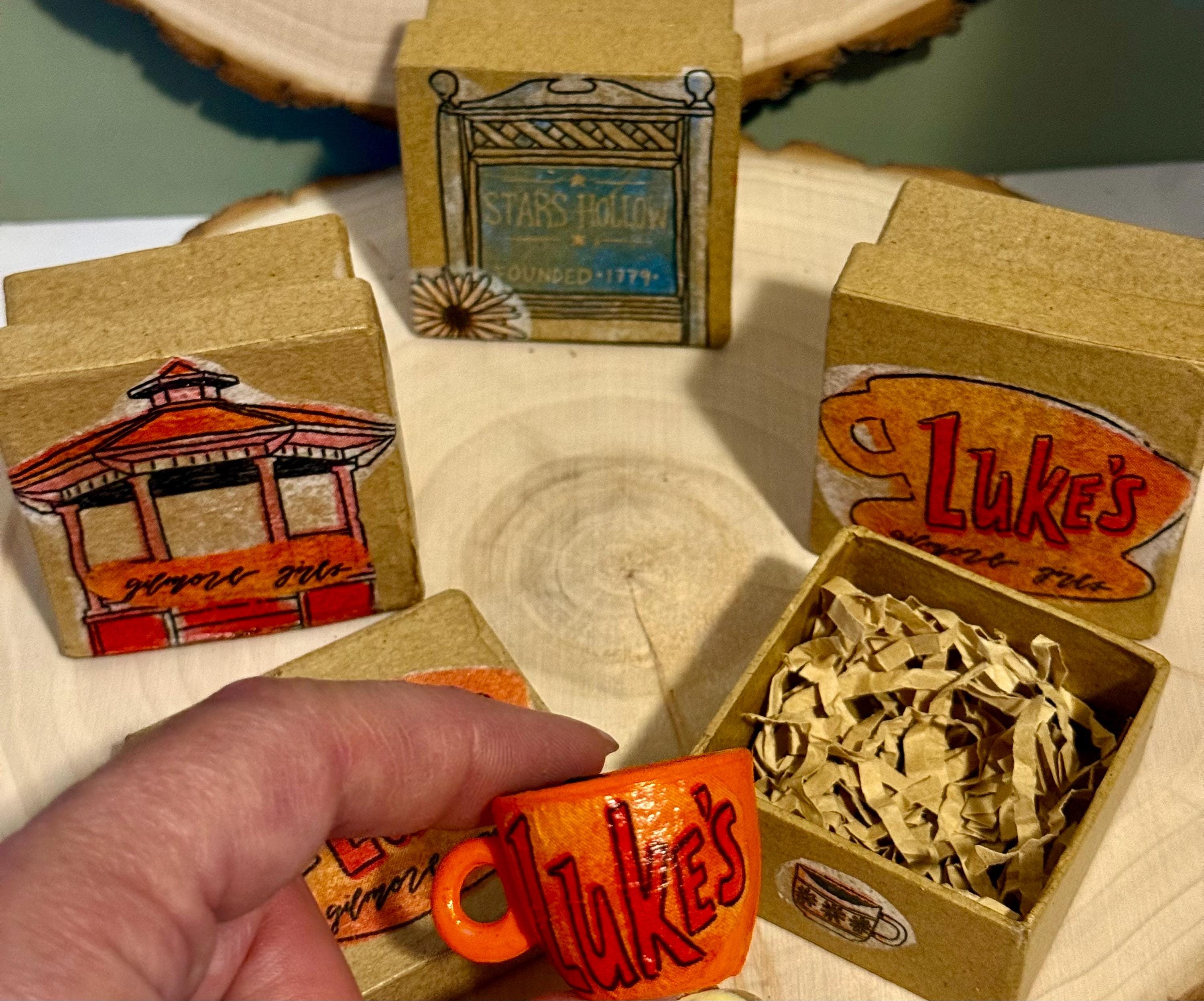 Miniature Gilmore Girl Gift Boxes-With Luke’s coffee miniature