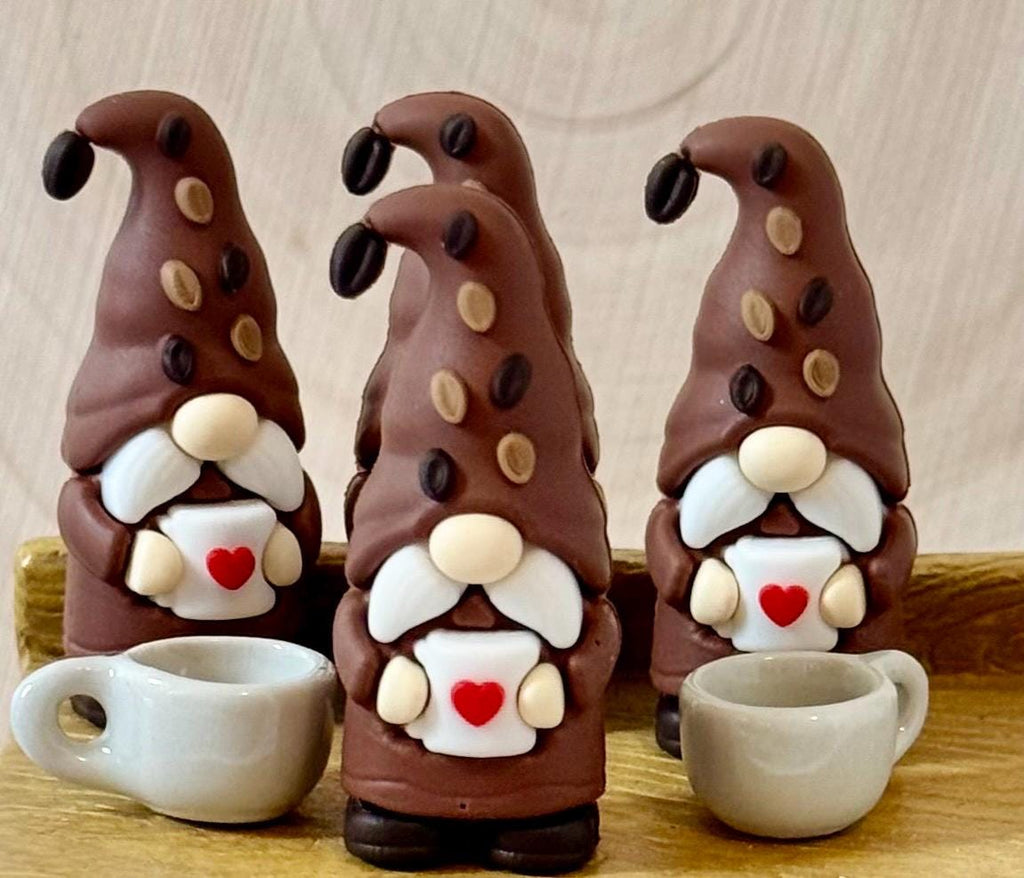 Miniature Gnome with Coffee