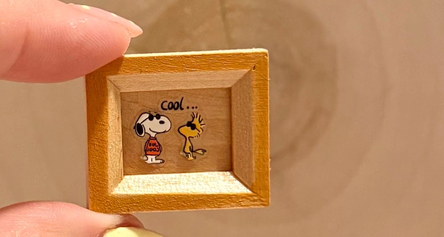 Miniature Picture frames with Snoopy Peanuts design