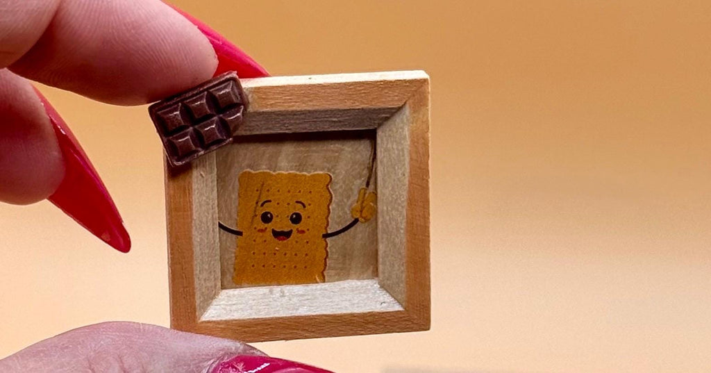 Miniature Graham Cracker S'mores  theme framed art