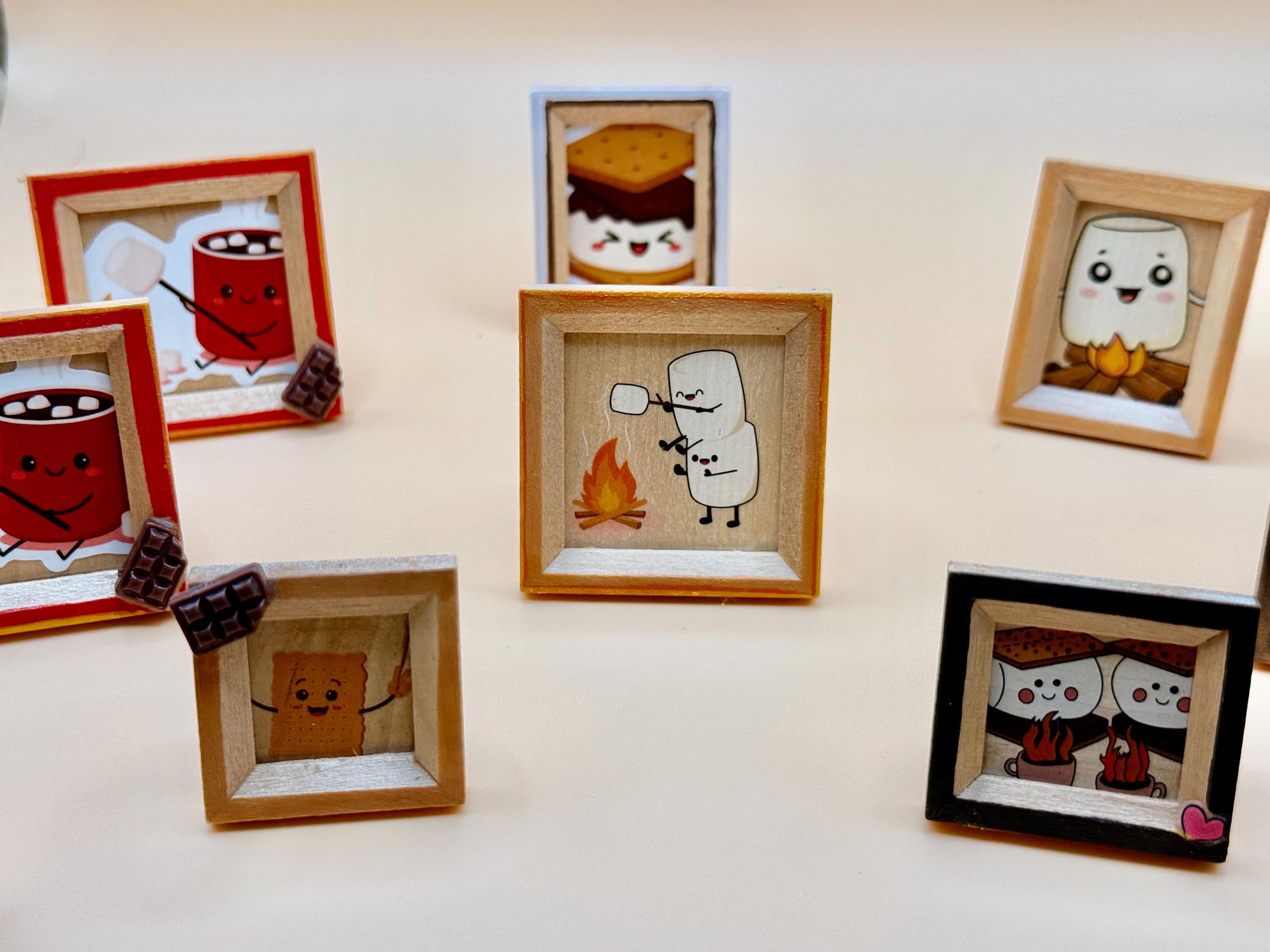 Miniature Graham Cracker S'mores  theme framed art