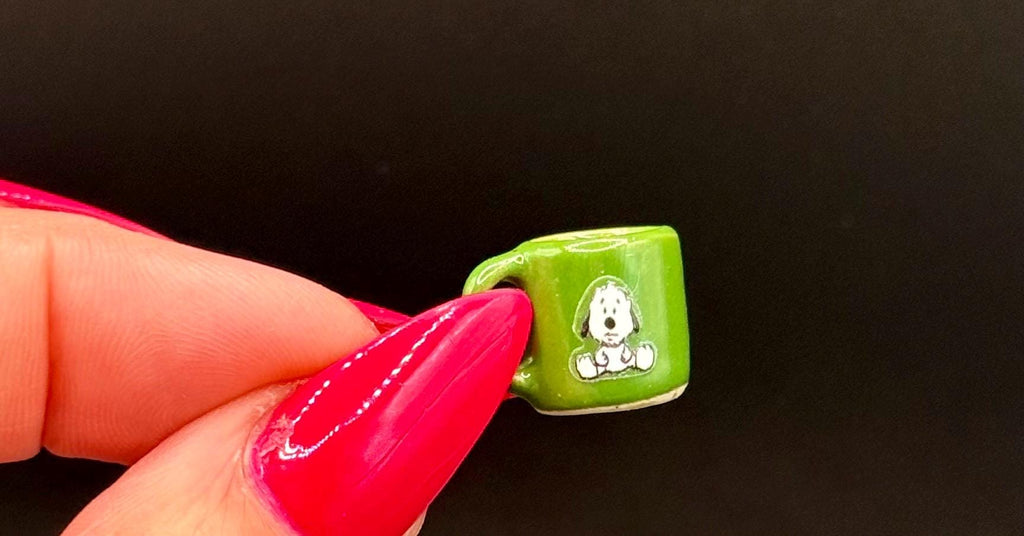 Miniature Snoopy mugs- dollhouse scale