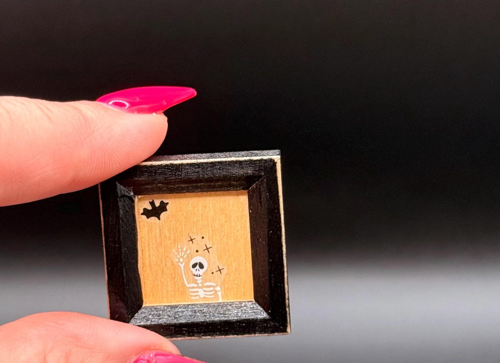 Miniature Decorated Halloween art frames-Ghosts, Pumpkins, skeletons, cats