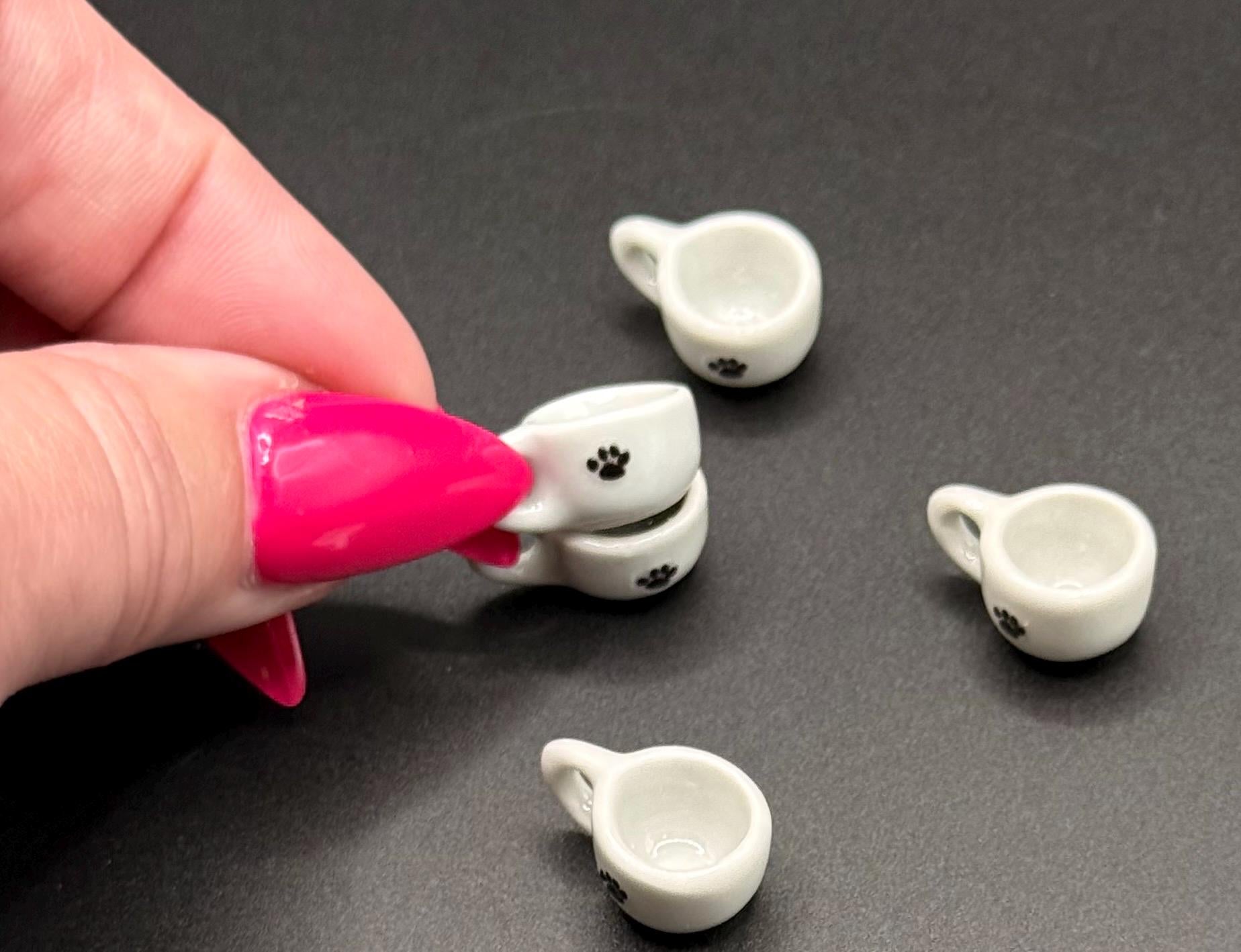 Miniature Paw Print coffee mugs