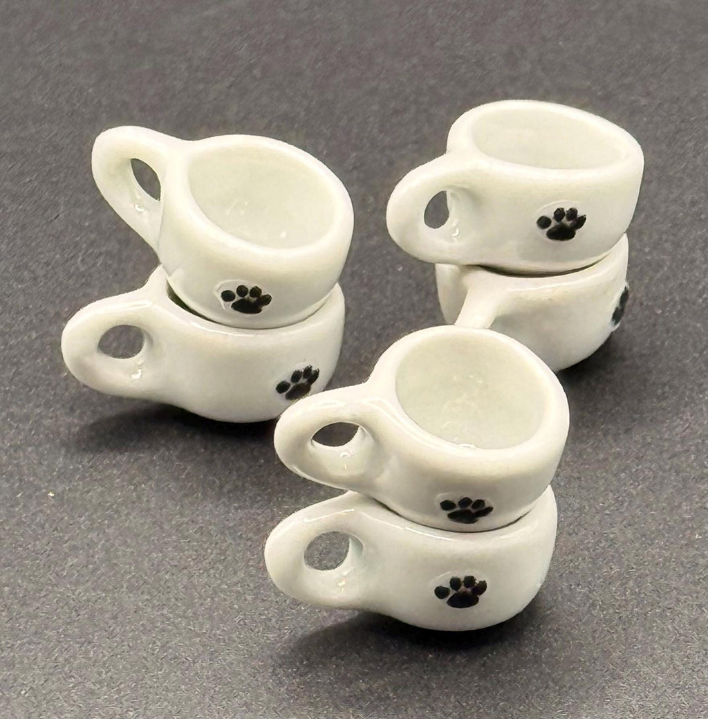 Miniature Paw Print coffee mugs