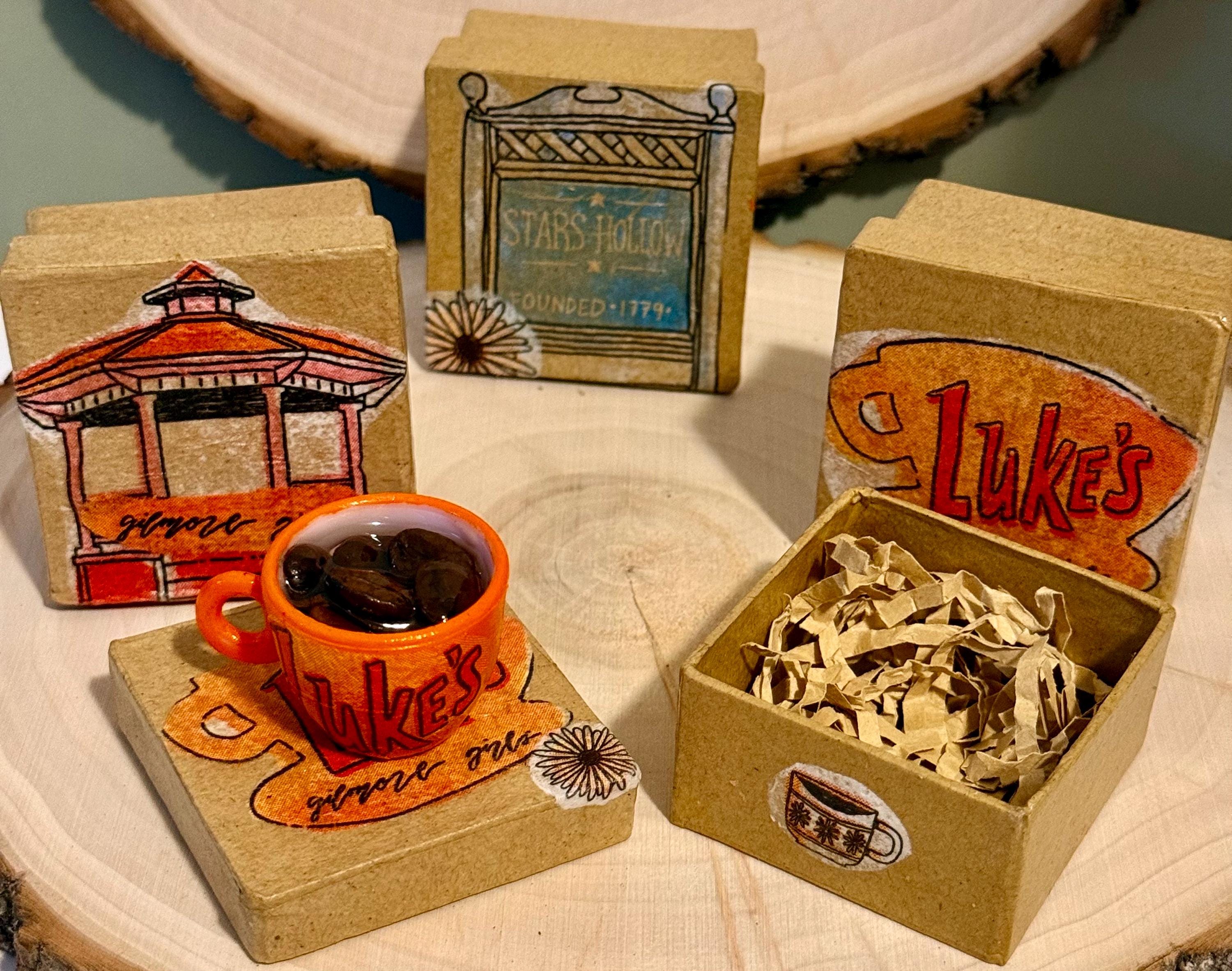 Miniature Gilmore Girl Gift Boxes-With Luke’s coffee miniature