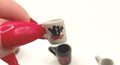 Miniature Mickey and Minnie Mouse coffee mugs