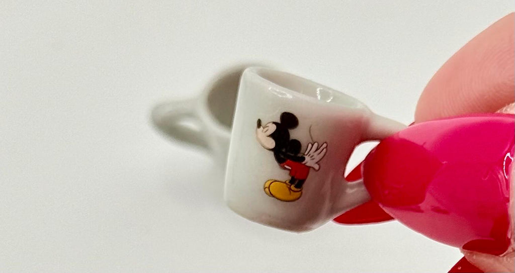 Miniature Mickey and Minnie Mouse coffee mugs-set of 2