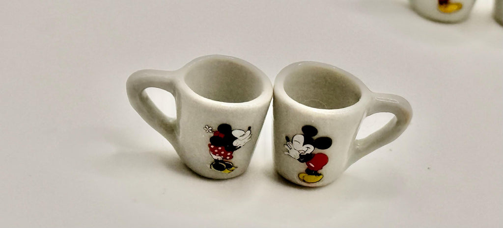 Miniature Mickey and Minnie Mouse coffee mugs-set of 2