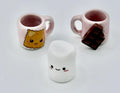 Miniature Graham cracker and Chocolate Smores coffee mugs with Mini marshmallow- set of 3