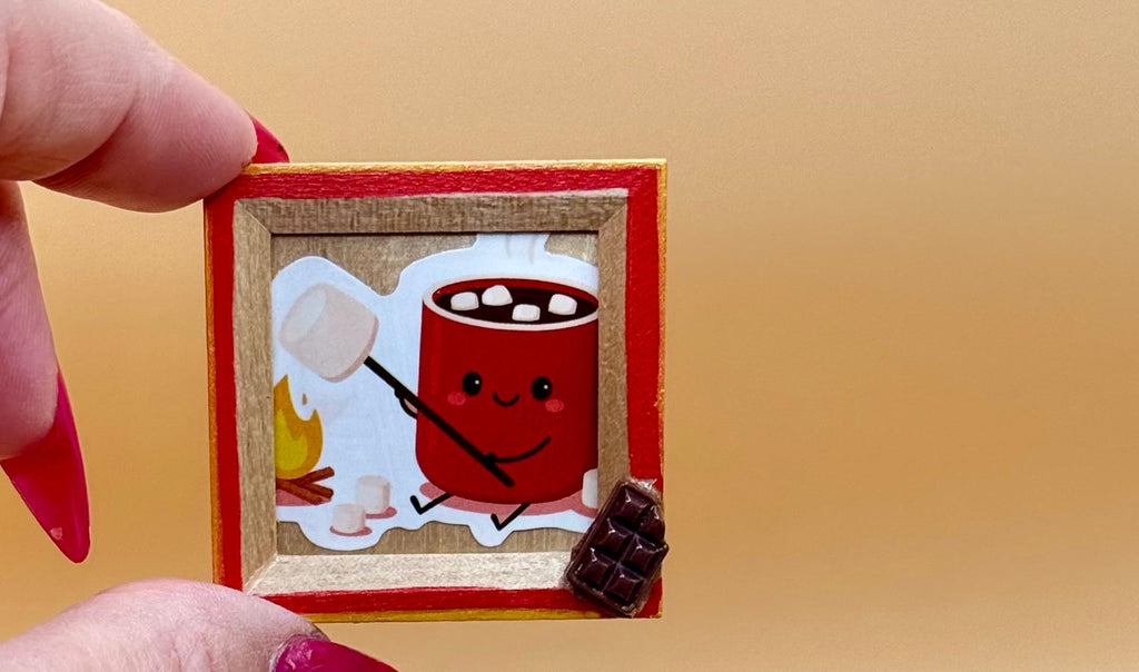Miniature Graham Cracker S'mores  theme framed art