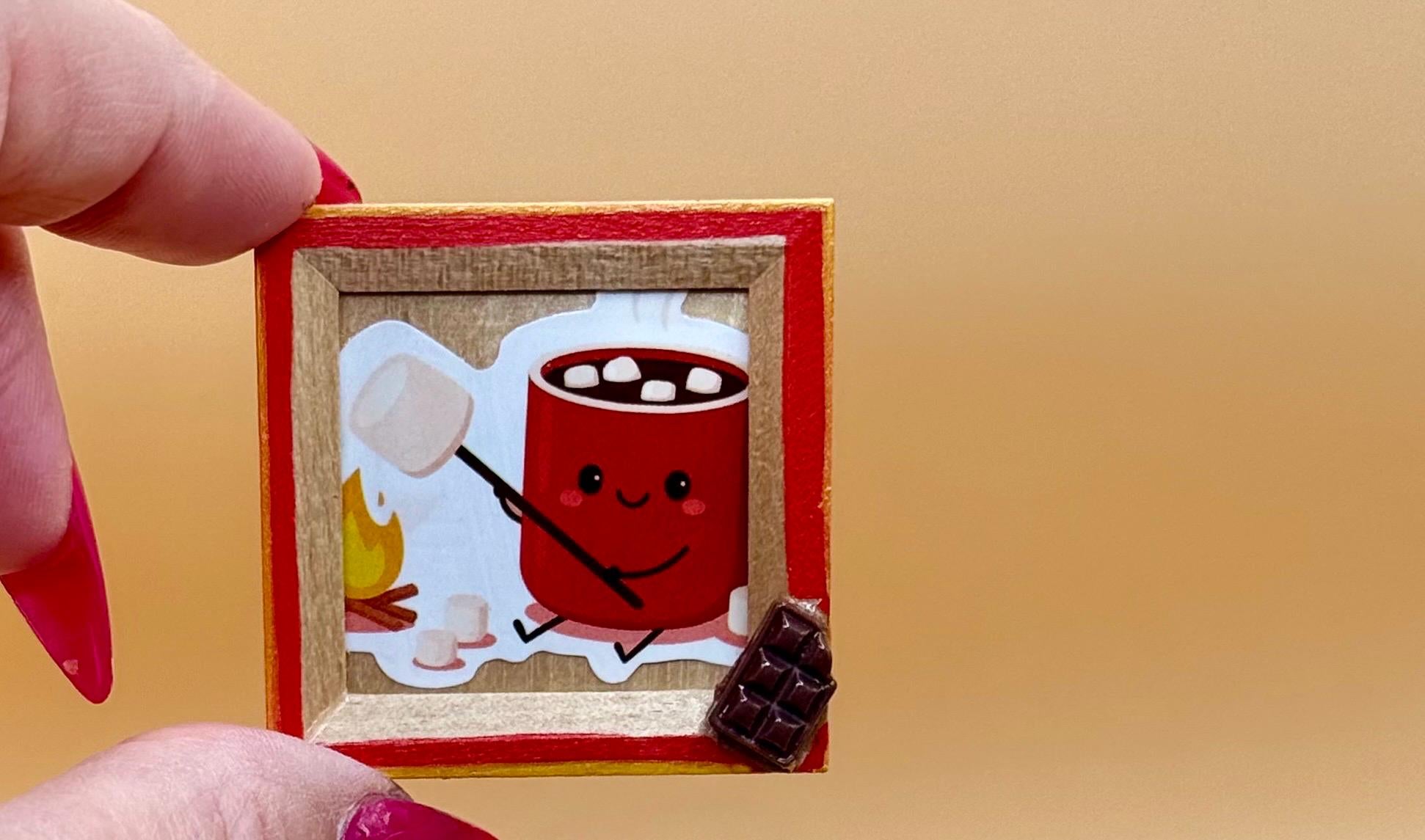 Miniature Graham Cracker S'mores  theme framed art