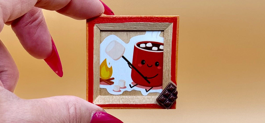 Miniature Graham Cracker S'mores  theme framed art