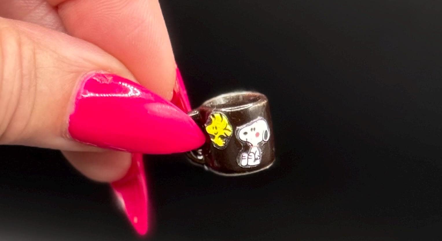 Miniature Snoopy mugs- dollhouse scale