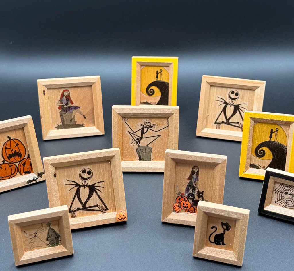 Miniature Decorated art frames-Jack skeleton theme
