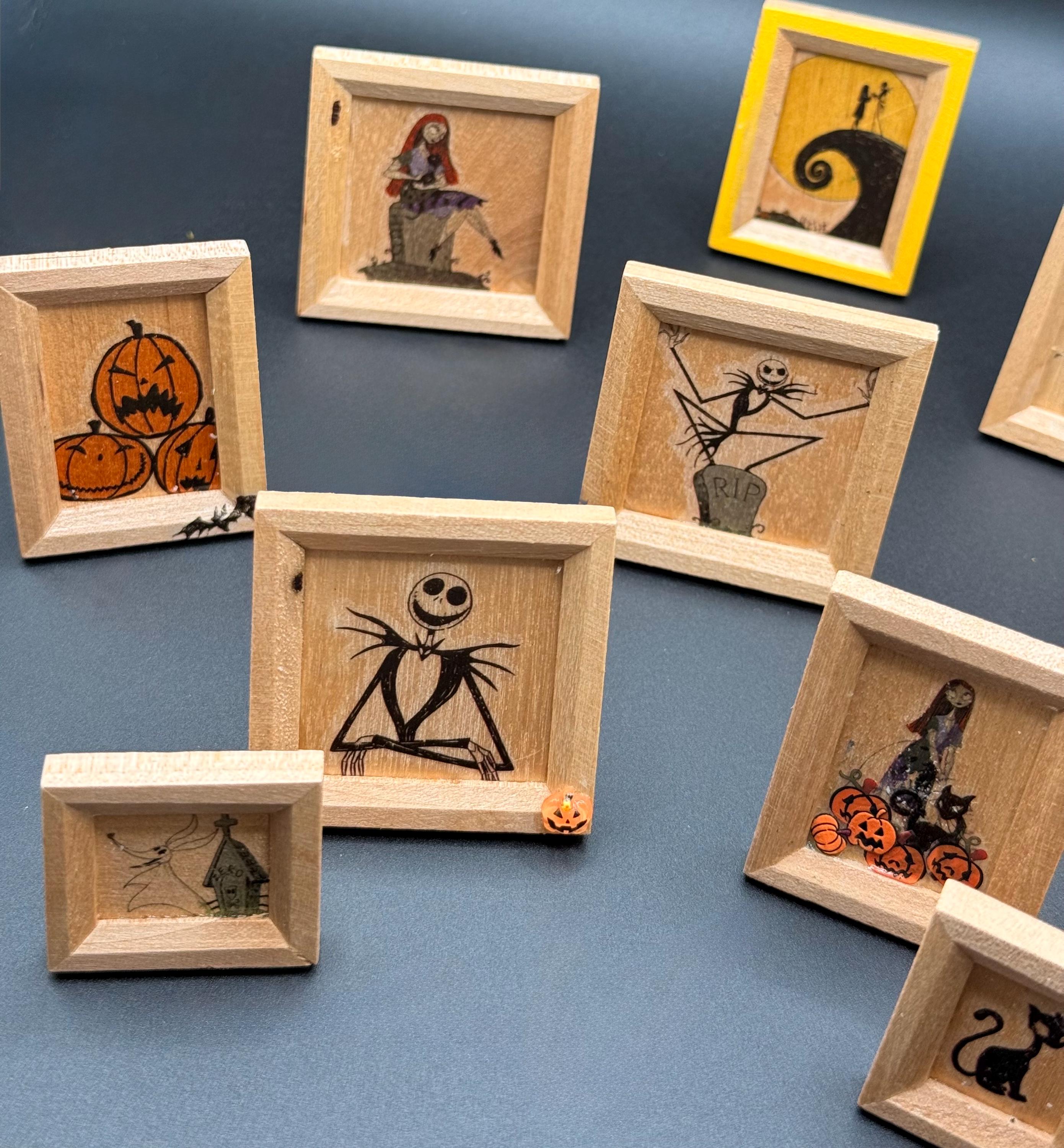 Miniature Decorated art frames-Jack skeleton theme