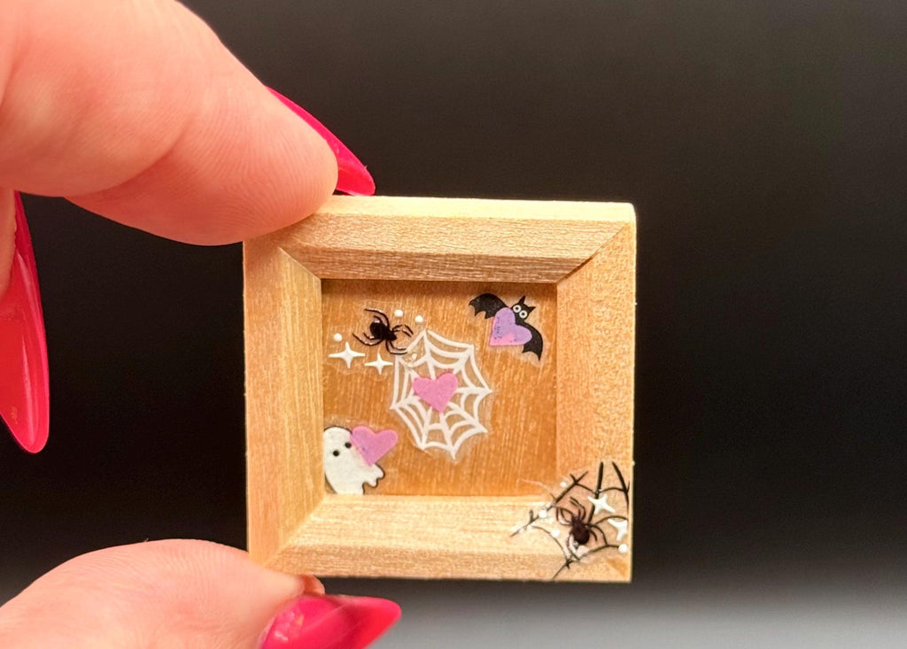 Miniature Decorated Halloween art frames-Ghosts, Pumpkins, skeletons, cats