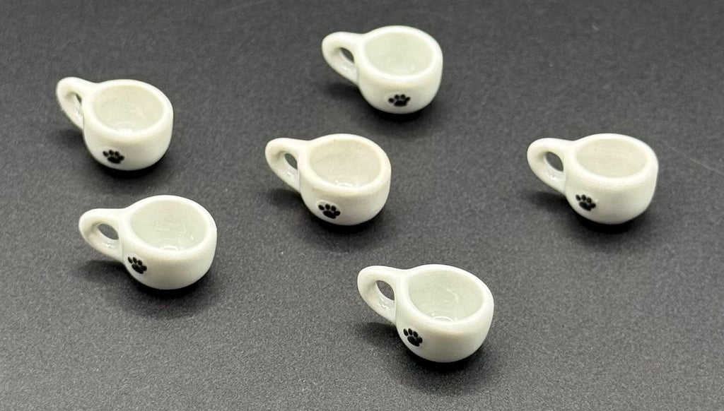 Miniature Paw Print coffee mugs