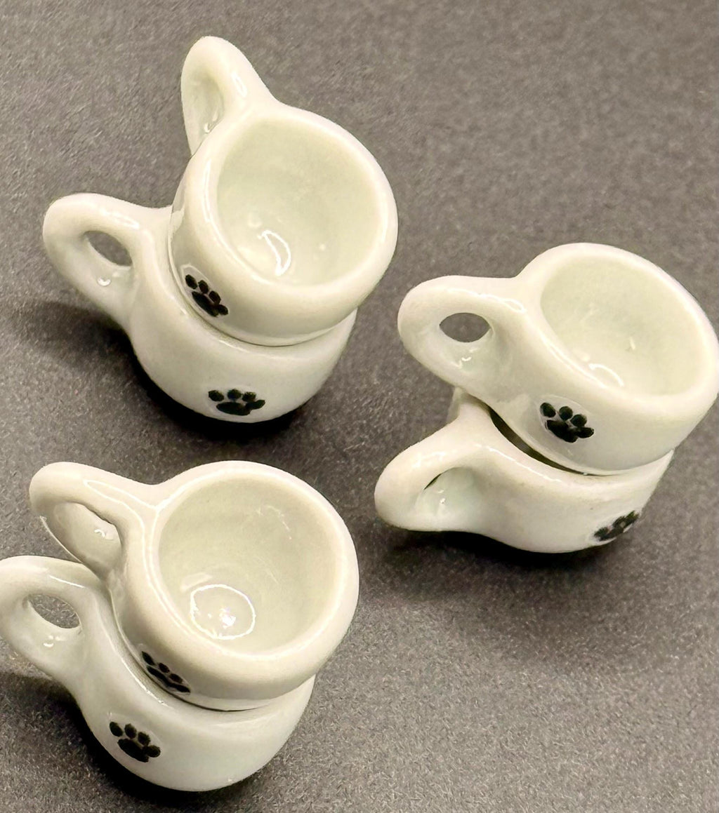 Miniature Paw Print coffee mugs
