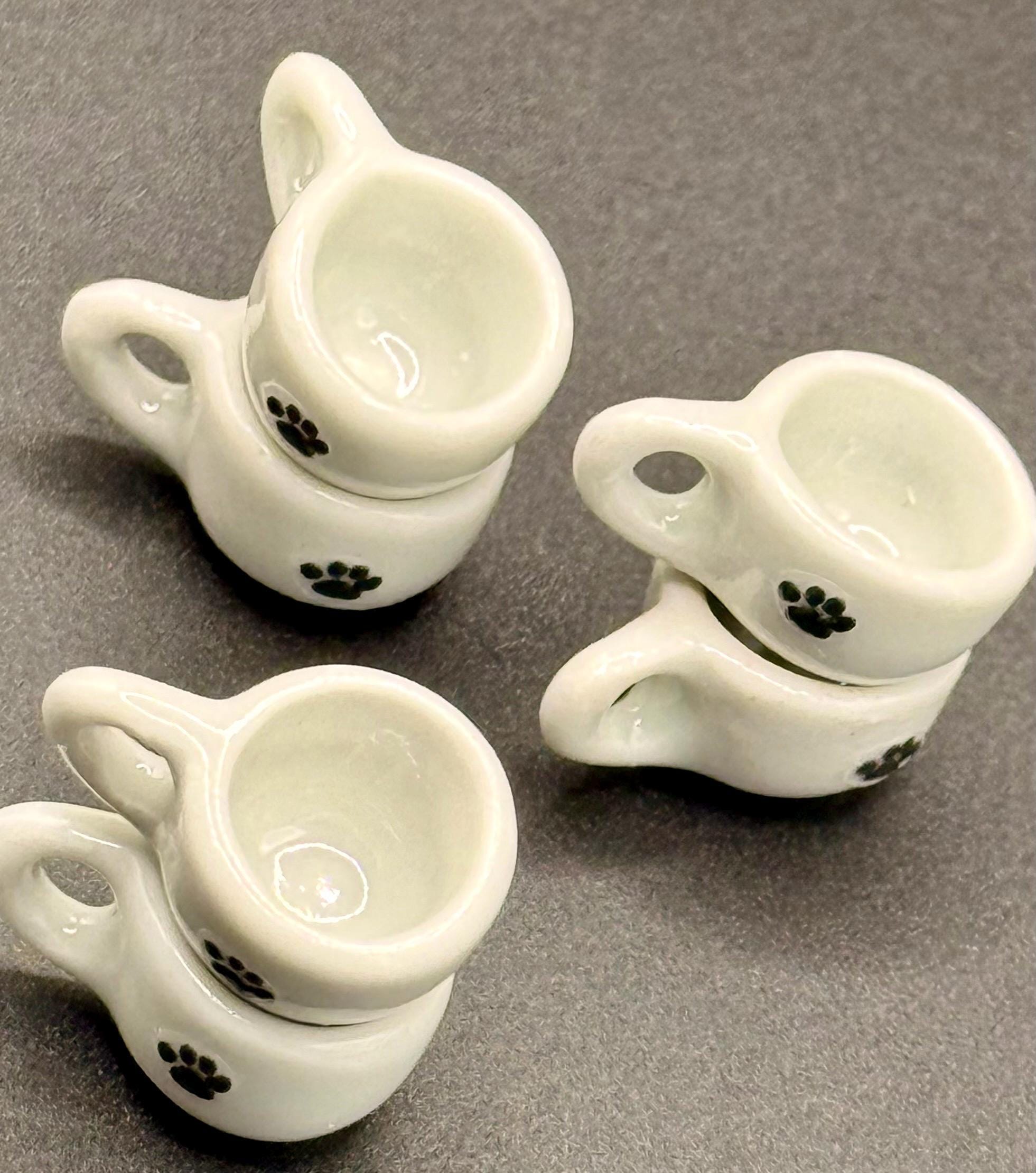 Miniature Paw Print coffee mugs