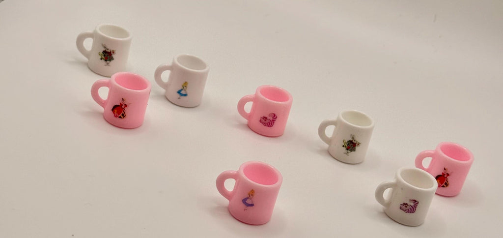 Miniature Alice in Wonderland Coffee cups