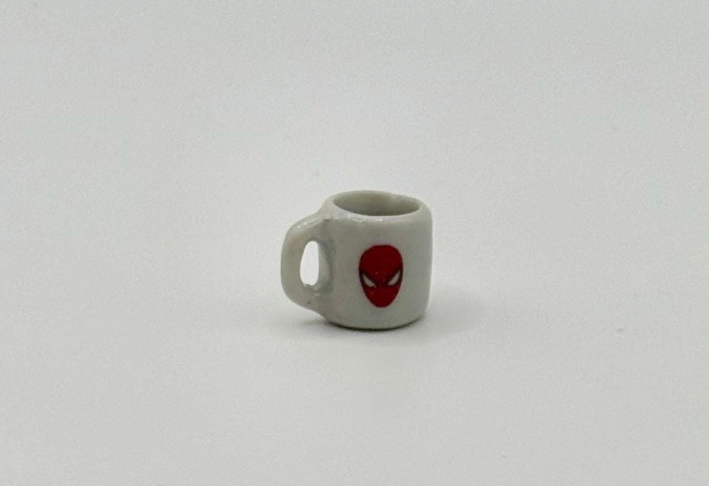 Miniature superhero coffee mugs