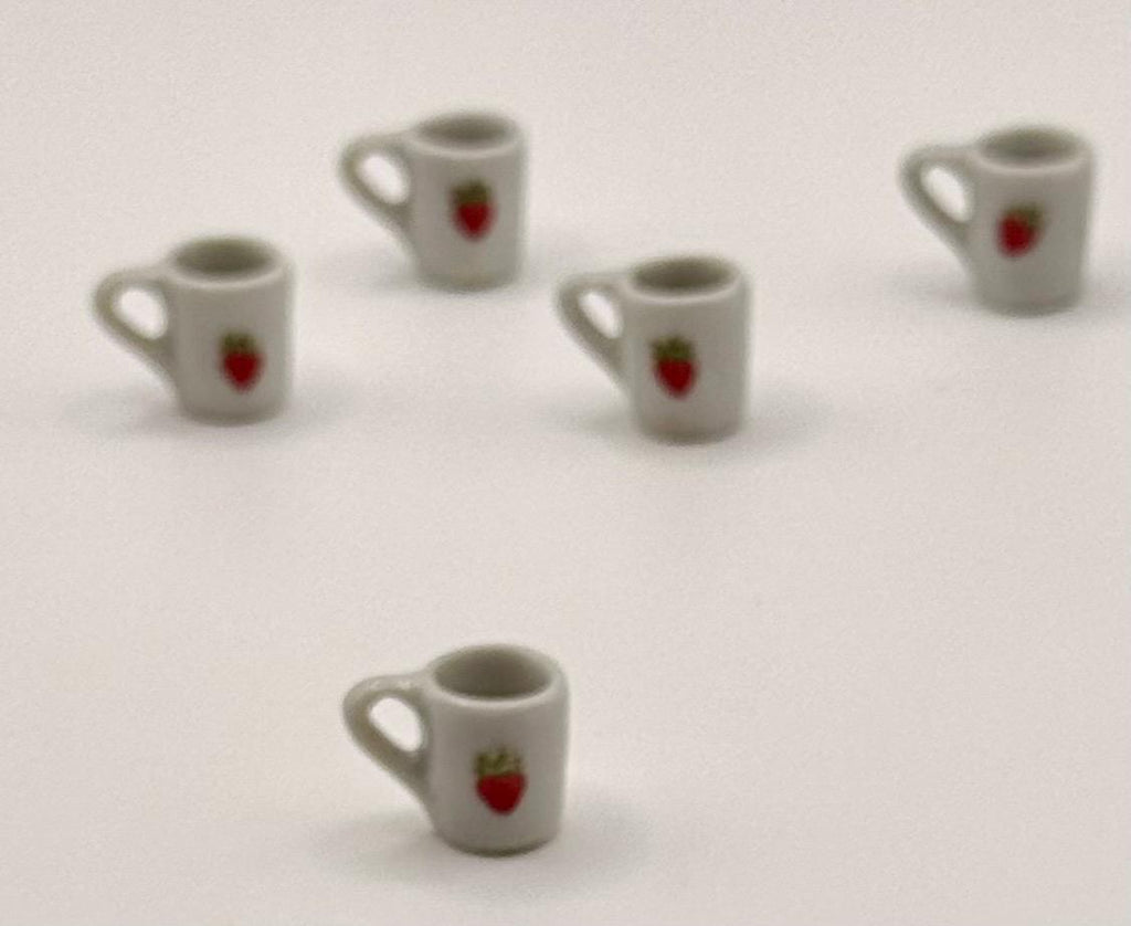 Miniature strawberry design coffee mugs