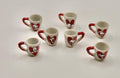 Miniature Heart Snoopy mugs- dollhouse scale