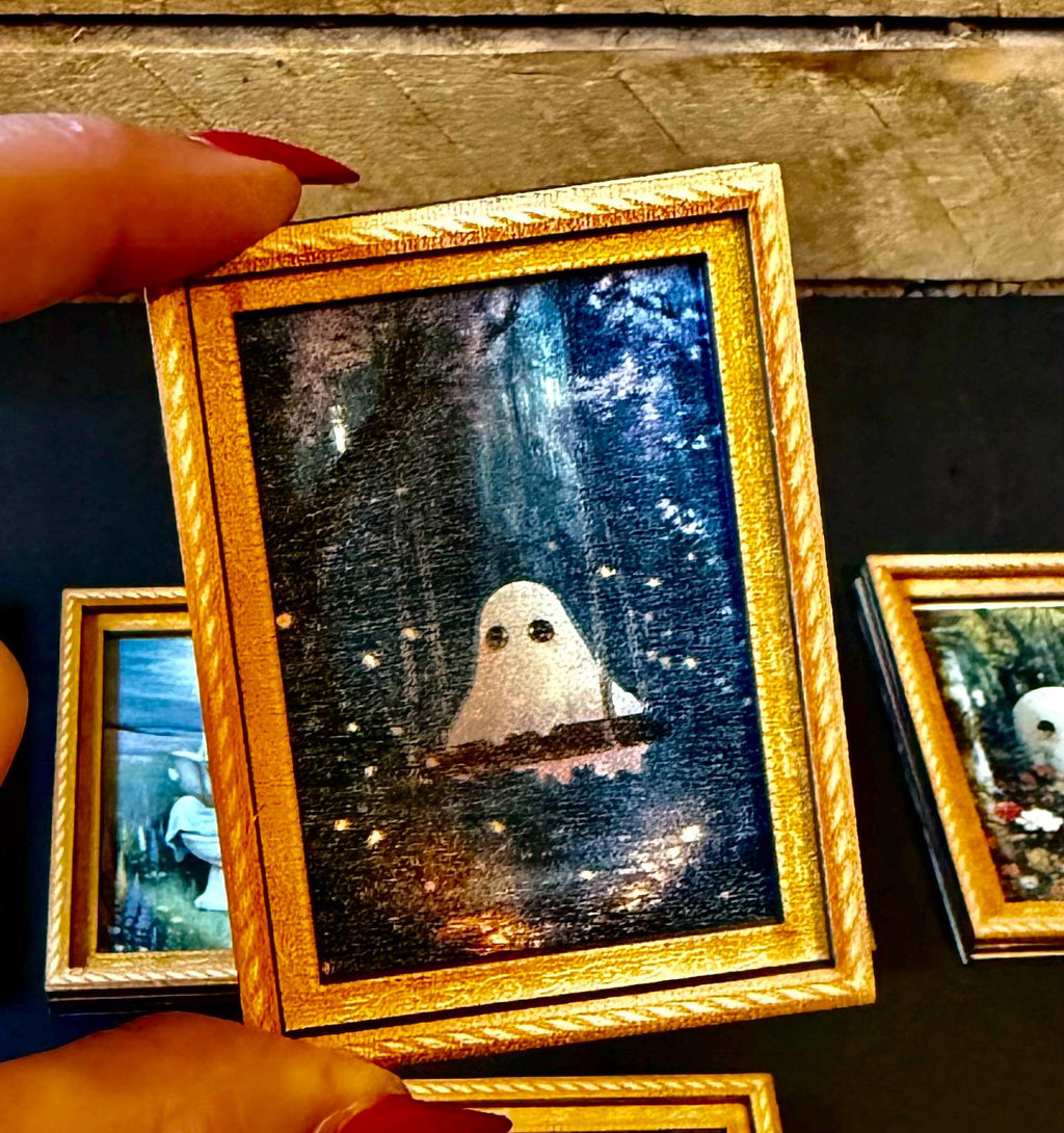 Decorative ghosts art framed fridge magnets