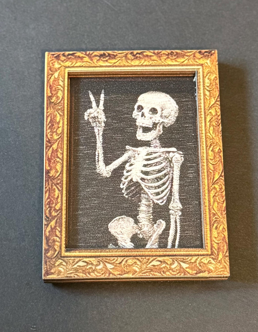 Decorative peace skeleton art framed fridge magnets