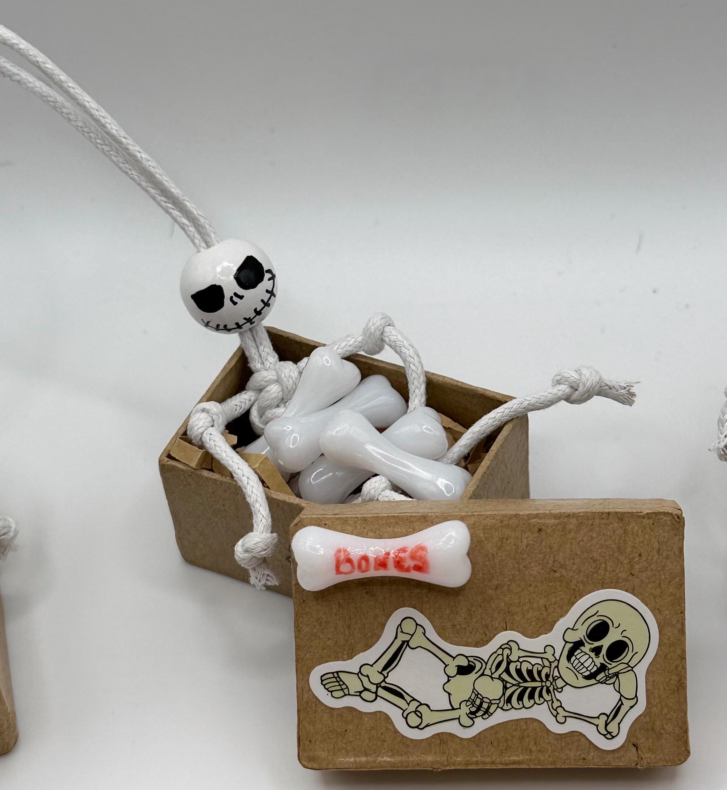 Miniature keepsake gift box-skeleton theme